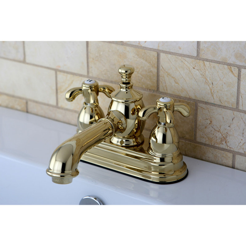 Kingston Brass French Country Centerset Bathroom Faucet with Drain